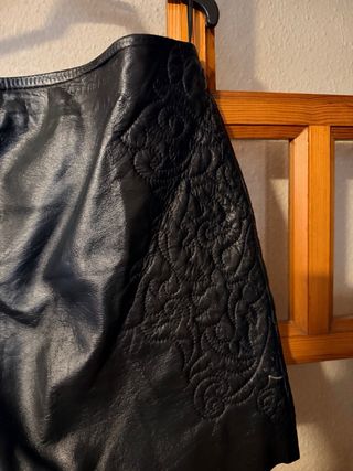 Mini falda Zara piel genuina