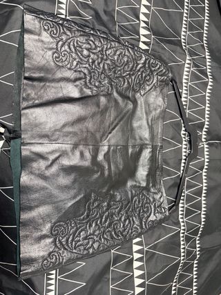 Mini falda Zara piel genuina