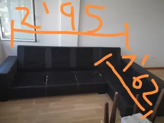 Sofá 3 plazas con chaiselongue