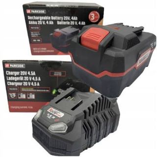 Batería 4Ah y Cargador Rápido Parkside 20V