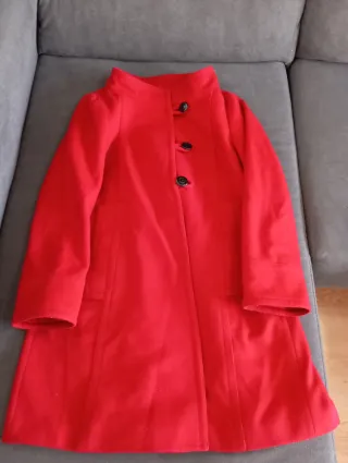 Abrigo Zara Rojo Mujer
