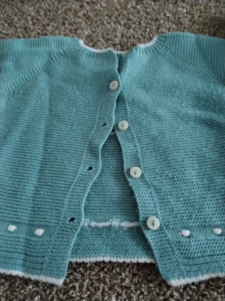 Conjunto bebé verde agua 6 meses