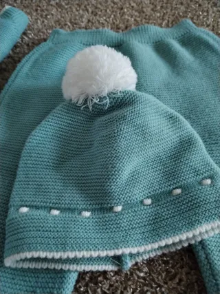 Conjunto bebé verde agua 6 meses