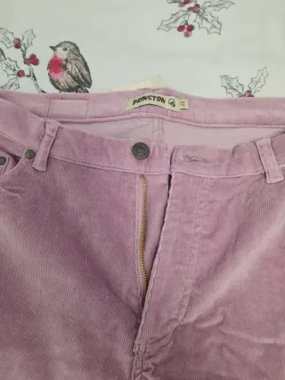 Pantalón pana mujer rosa