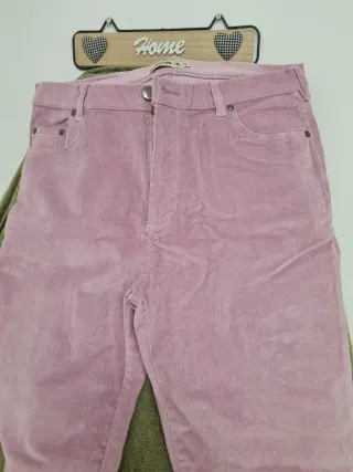 Pantalón pana mujer rosa
