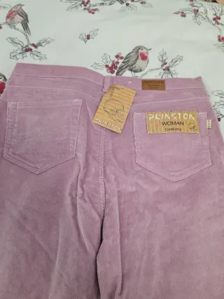 Pantalón pana mujer rosa