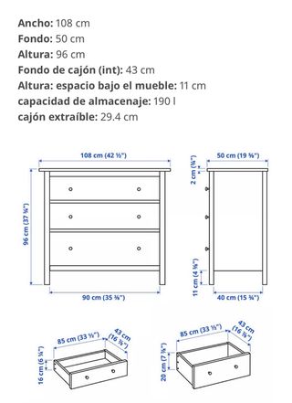 Cómoda IKEA Hemnes Blanca