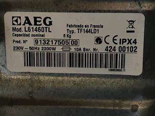 Lavadora Carga Superior AEG 6kg