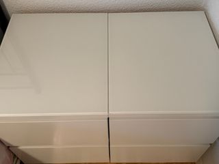 2 Comodini con 2 Ripiani in Vetro