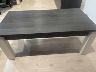 Mesa de centro gris marengo y blanca