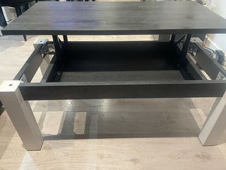 Mesa de centro gris marengo y blanca