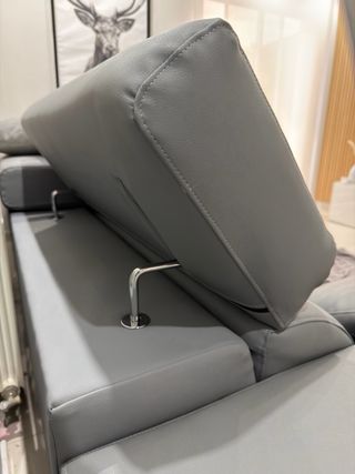 Sofá chaise longue gris antracita