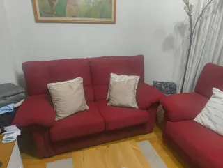 Sofá 3+2 granate de tela