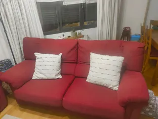 Sofá 3+2 granate de tela