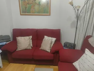 Sofá 3+2 granate de tela