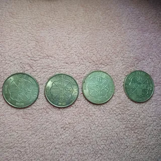 4 Monedas 100 Pesetas Franco 1966 Plata