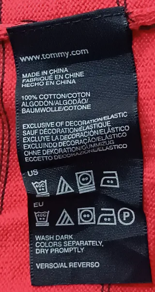 Jersey Tommy Hilfiger Rayas Naranja Talla XL