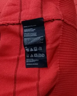 Jersey Tommy Hilfiger Rayas Naranja Talla XL