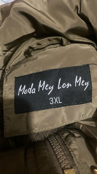 Chaquetón talla 3XL con botones y cremallera