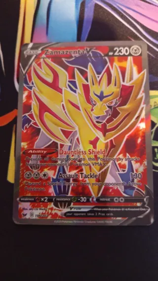 2 Cartas Pokémon V Zacian y Zamazenta