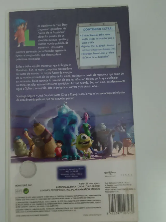 Monstruos S.A. VHS Disney Pixar