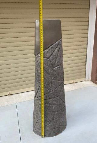 Jarrón Decorativo Cerámica Gris у Plata Florero