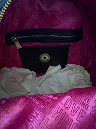 Zaino Love Moschino nero con catena