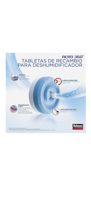 Deshumidificador transparente y blanco