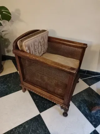 2 Sillones estilo Chippendale de nogal