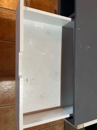 Escritorio moderno gris y blanco