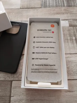 Xiaomi 15T 256gb 12+12 ram 2 funda