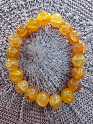 Pulsera elástica de cristal facetado
