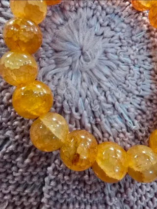 Pulsera elástica de cristal facetado