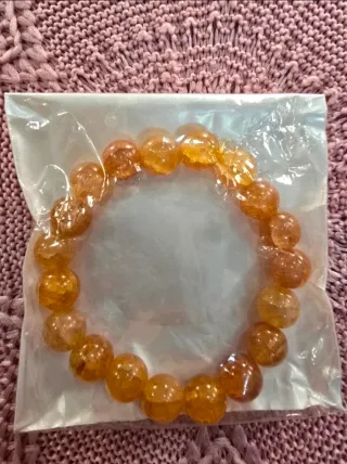 Pulsera elástica de cristal facetado
