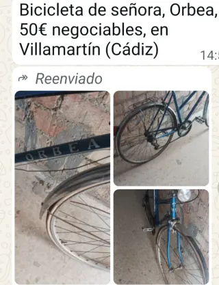 Bicicleta Orbea señora 50€ negociables