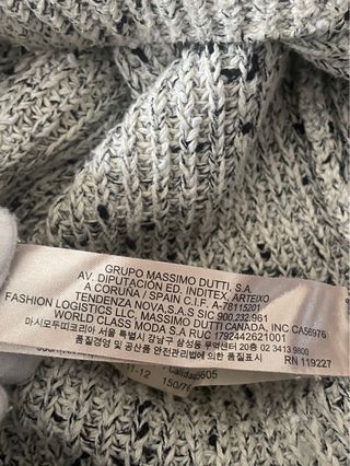 Jersey Massimo Dutti Gris Talla 48