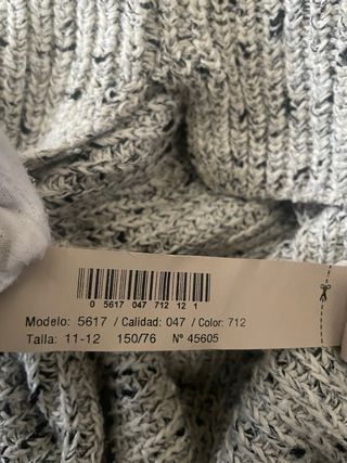 Jersey Massimo Dutti Gris Talla 48