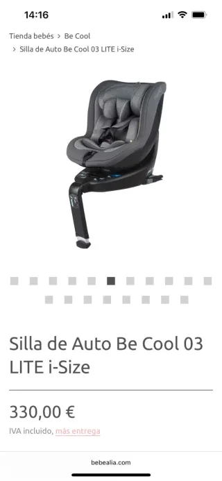 Silla de coche para niños gris
