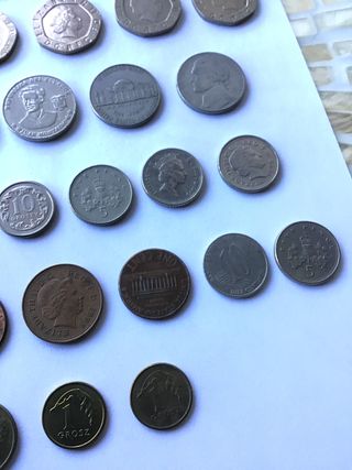 Lote 100 Monedas Extranjeras Antiguas EUROPA/LATAM