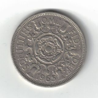 Moneta Regno Unito Two Shillings 1965
