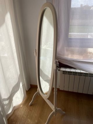 Espejo de pie madera blanco