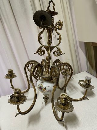 Lámpara de techo antigua 6 brazos