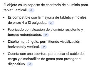 Soporte de aluminio para pantallas