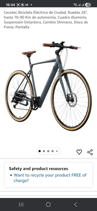 Bicicleta Eléctrica Cecotec Sprint City