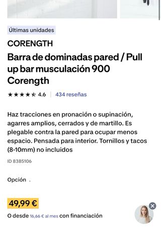 Barra dominadas / Pull up bar musculación
