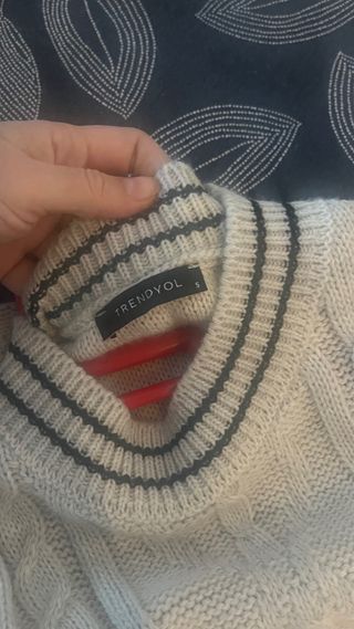 Chaleco de punto beige talla S