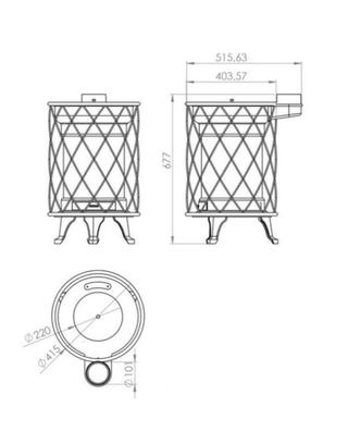 Estufa de Leña Rustica Exterior  MAD2021