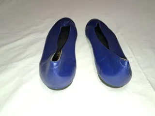 Zapatos bailarina mujer azul