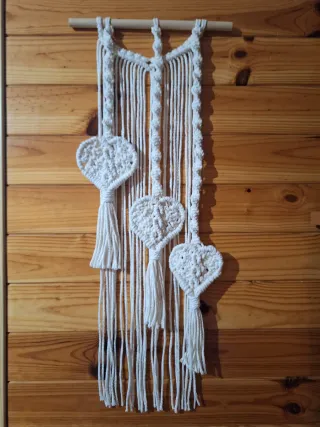 Colgante Macramé 3 Corazones