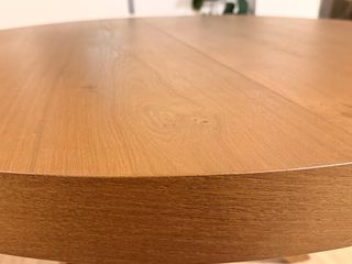 Mesa redonda extensible de madera